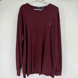 Polo Ralph Lauren Men’s Size XLT Maroon Long Sleeve T-Shirt